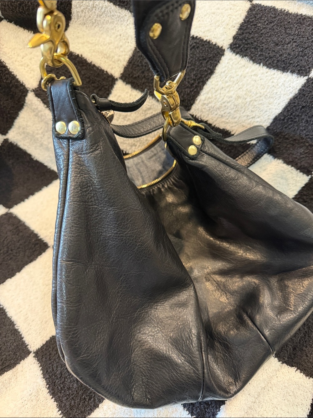 Clare V. Black Leather Shoulder Bag - Women - Picture 4 of 4